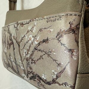 JEON ICON Los Angeles Leather Van Gogh Almond Blossom Art Wear Crossbody